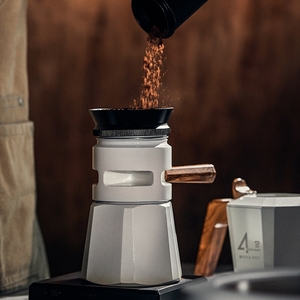 Cafetera Italiana <span class=keywords><strong>Moka</strong></span> con Válvula de <span class=keywords><strong>Crema</strong></span> de Alta Presión, Cafetera de Doble Válvula, Cafetera <span class=keywords><strong>Moka</strong></span> - Product Image 4