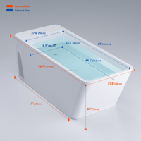Ab Lager: Verbessertes Kaltwasser-Tauchbecken mit Skimmer, 7-Tage-Versand, Kaltwasser-Eisbad, All-in-One mit integriertem Kühler