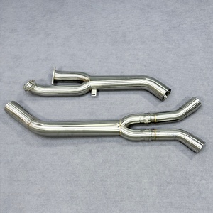 Tuyau intermédiaire droit simple de 3,5'' pour M2/M3 G87 S58B30A en acier inoxydable 304 haute performance, finition brossée, épaisseur 1,5 mm - Product Image 2