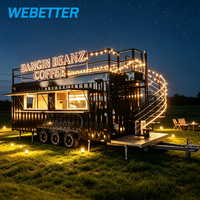 WEBETTER Camion de restauration mobile certifié CE, bar à bière de plage, station d'achat, remorque de restauration rapide avec cuisine complète