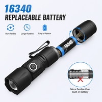 Mini lampe torche LED XHP50 rechargeable 500LM, lampe de poche en alliage d'aluminium, lampe de travail portative pour mécaniciens et réparateurs