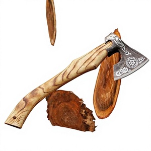 Hache industrielle artisanale en acier au carbone avec fourreau en cuir, personnalisable en gros (OEM/ODM) - En vente - Product Image 1