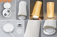 Lampe de nuit Type-C 5V à intensité variable double CCT Blanc chaud/Blanc, Kit de lampe LED Bambu Lab 001 - Parfait pour les lampes imprimées en 3D, Lampe LED Puck