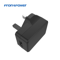 Adaptateur secteur USB A certifié UKCA, 5V 3A, universel, portable, prise britannique, chargeur mural haute vitesse pour bureau et domicile
