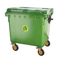 Poubelle en plastique de 1100L pour poubelle à pédale avec roues et composants du moteur et du noyau de la pompe
