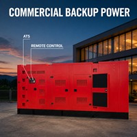 Générateur diesel refroidi par eau, efficacité de 99 %, 50/60 Hz, ATS, télécommande, démarrage électrique 24 V CC, 380 V 400 V, alimentation de secours commerciale 200 A