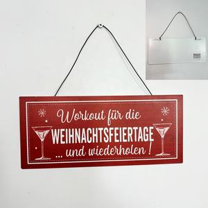 Letrero Decorativo <span class=keywords><strong>de</strong></span> Metal Antiguo con Impresión UV para Colgar en la Pared, Interior/Exterior, Feliz Navidad, <span class=keywords><strong>Regalo</strong></span> Decorativo, Adornos Navideños en Polvo - Product Image 2