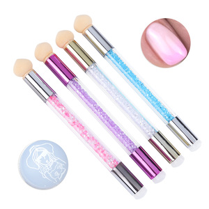 Tampon à ongles <span class=keywords><strong>en</strong></span> <span class=keywords><strong>silicone</strong></span> rose à double tête Peinture éponge diamantée Stylo à ongles <span class=keywords><strong>en</strong></span> <span class=keywords><strong>silicone</strong></span> pour l'art des ongles - Product Image 2