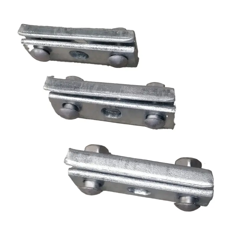 Galvanised Steel Cable Straight Cable Suspension Ampact Connector Guy Clamp Steel 3 Bolt Cable Clamp