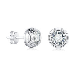 Pendientes de Burbuja de Moda, Plata Pura con Piroxeno, Joyería de Moda 2024, Pequeño Proveedor - Product Image 1