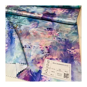 Wear-Resistant Polyester Fabric Bamboo Print Terylene Polyester Satin Printed Fabric Italian Silk Fabric Jacquard Digital Prin