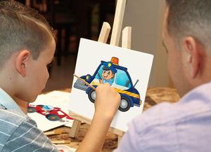 Bambini Pittura <span class=keywords><strong>di</strong></span> Arte <span class=keywords><strong>Set</strong></span> Con Cavalletto <span class=keywords><strong>di</strong></span> Legno <span class=keywords><strong>Tele</strong></span> 12 Colore Acrilico Vernici 5 Pennelli Palette <span class=keywords><strong>Per</strong></span> Bambini Creativi - Product Image 4