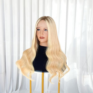 Perruque Lace Front de Luxe en Cheveux Vierges, Personnalisée, avec Balayage Brun et Doré - Product Image 3