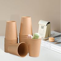 Gobelets jetables en kraft à paroi simple, style rustique personnalisable, pour boissons à emporter, pour snack-bar