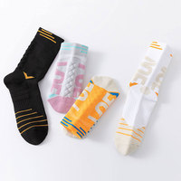 Usine directe en gros hommes Polyester sport Tube chaussettes Voe motif haut équipage été tricoté techniques d'impression