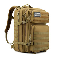 Sac à dos tactique de fitness imperméable Oxford de grande capacité 45L, sac à dos tactique de randonnée de qualité supérieure Molle