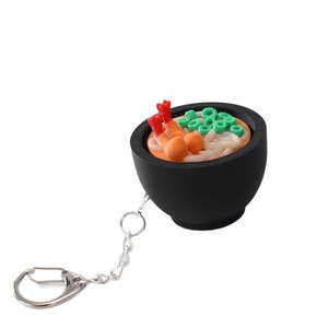 Cross-border Hot-selling 3D Printed Keychain Simulation Seafood Ramen Small Bowl Key Pendant Food Backpack <b>Ornament</b> - Product Image 5