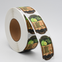 Etiketten voor dranken en gedroogd fruit, citroenstickers, stickers voor rolletjes papier, bedrukking, gedeeltelijke UV-bedrukking, op maat gemaakte bedrukking van fleslichamen