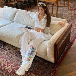 Ensemble décontracté 2 pièces pour femme, imprimé streetwear, plusieurs couleurs, tissu polyester, manches classiques, style pantalon - Product Image 2