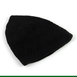 หมวกผ้าโพกหัวมุสลิมสำหรับผู้ชายหมวกสำหรับสวดมนต์ของชาวมุสลิมหมวกผ้าคอตตอนแบบถัก - Product Image 3