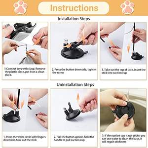 Petdom Interactive Interactive Abnehmbares Katzen spielzeug Katzen feder spielzeug mit Super Saugnapf <span class=keywords><strong>Cat</strong></span> <span class=keywords><strong>Teaser</strong></span> <span class=keywords><strong>Wand</strong></span> - Product Image 3