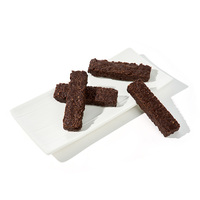 Barra de Cereal de Camote Morado con Semillas de Chía Recubiertas de Chocolate Negro, Baja en Azúcar, Snack Saludable, Barra Energética Proteica