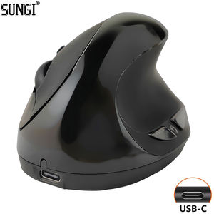 Ratón Vertical Inalámbrico de 2.4GHz, Ratón Ergonómico Óptico con Batería Recargable USB-C, DPI Ajustable de 800, 1200 y 1600 para Trabajar - Product Image 1