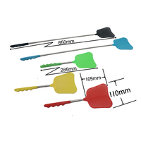 Raquette à mouches portable réutilisable en gros, tige télescopique en acier inoxydable 201, raquette à mouches en plastique pour la cuisine