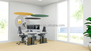 AORONG Hauteur de suspension en fil métallique en option Panneau de plafond circulaire moderne en feutre PET insonorisant - Product Image 2