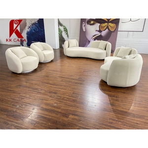 Set di divani rotondi da soggiorno con Design curvo a flusso libero irregolare - Product Image 4
