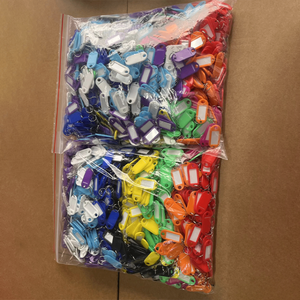 Etiquetas de Plástico para Llaves con Etiqueta de Tarjeta, Llaveros Coloridos, Etiquetas de Identificación para Equipaje de Hotel, Etiquetas de Plástico con Anillas para Llaves y Bolsos - Product Image 5