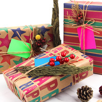 Nouveau arrivé vente chaude joyeux Noël feuilles de papier d'emballage cadeaux emballage rouleau papier d'emballage d'art personnalisé