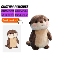 Boneka Hewan Anime Lucu 30cm Bordir Kustom Kapas PP Mainan Lembut OEM ODM 100 Pcs MOQ untuk Koleksi Hadiah Grosir