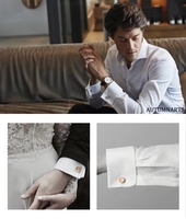 2024 nouveau boyi or argent Sterling laiton blanc en gros en acier inoxydable pince à cravate luxe boutons de manchette ensemble boutons de manchette personnalisés pour hommes