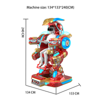Manèges pour enfants d'occasion à vendre : Robot de parc d'attractions avec musique et lumière nocturne, en fibre de verre et métal, pour centre commercial