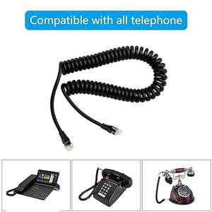 30AWG 4P4C Câble téléphonique spiralé à 4 conducteurs RJ9 RJ11 UTP Shield PVC Jacket Câble réseau conducteur en cuivre pur Longueur 2m - Product Image 3