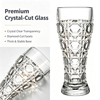 Verre à double paroi transparent de 550 ml avec base épaisse pour bière artisanale, lager, bière artisanale, compatible lave-vaisselle, pour la maison, le bar, le pub