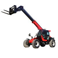 Cargador Multifuncional Agrícola JICHUAN Hecho en China, Mini Cargador Diesel con Ruedas y Horquilla de 1070 mm de Longitud, Todoterreno