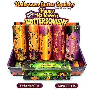 Jouet Squishy en forme de bâton de beurre à remontée lente pour Halloween, emballage individuel, jouet anti-stress à presser en forme de barre - Product Image 1
