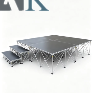 เวทีอลูมิเนียมขนาด 4 ฟุต x 4 ฟุต พร้อมโครงอลูมิเนียมแบบเคลื่อนย้ายได้ สำหรับงานแต่งงาน การแสดง นิทรรศการ และงานดนตรี - Product Image 1