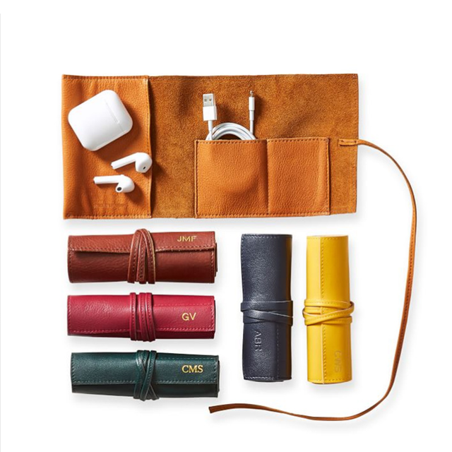 PU Leather Electronic Organizer Pouch Bag Waterproof Tech Accessories Storage Portable Travel Cord Cable Organizer