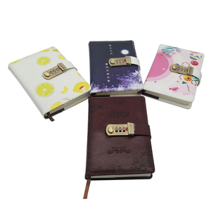 Customizable Deboss logo Vintage PU Leather Cover Planner Lockable <strong>Diary</strong> Journal Notebook <strong>with</strong> <strong>Lock</strong> - Product Image 1