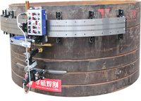 Chariot de soudage à réservoir incurvé HK-100SE avec contrôleur séparable, rail magnétique flexible et torche oscillante