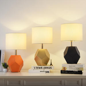 Modern Cloth Fabric Glass Table <b>Lamp</b> Bedroom Study Desk New Design Home Decor White Wood <b>Shade</b> Remote Control LED Light <b>Small</b> - Product Image 6
