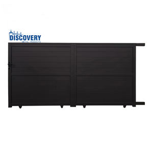 Puertas de Reja Modernas de Aluminio, Puertas de Celosía, Puerta Corredera Eléctrica de Aluminio <span class=keywords><strong>para</strong></span> Exteriores de Casa o Villa - Product Image 2