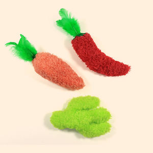 Wholesale New Design Funny <b>Cat</b> Shaped <b>Plush</b> Toys Durable Interactive Chewables Catnip Vegetables Pepper Attractive for <b>Cats</b> - Product Image 5