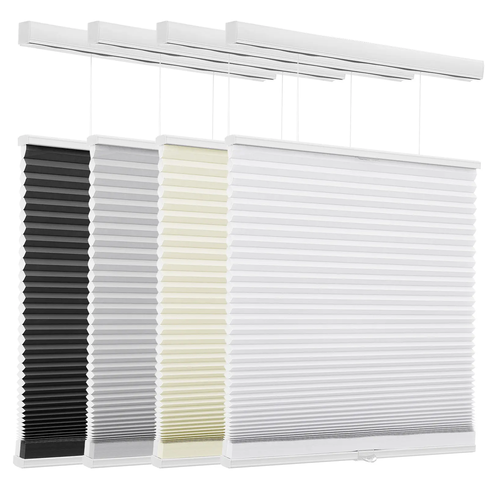 Personalizado Cordless Luz Filtragem Home Deco Honeycomb janela Persianas sem fio celular Shades Com Match Rail Color