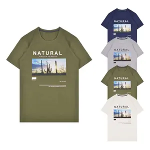 Hot Sale benutzer definierte bunte natürliche Tierwelt Bildschirm T-Shirt Druck übergroße Baumwolle Kurzarm Herren T-Shirt