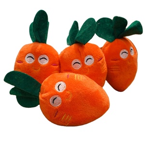 Venta al por mayor patas de <span class=keywords><strong>pollo</strong></span> de doble hueso perro gato resistente a mordeduras oso de peluche de juguete bordado fruta zanahoria alivio del estrés PP algodón - Product Image 1