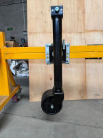 Roulette de manutention pliable pivotante pour remorque avec double roue, fixée par boulons, pour attelage de remorque